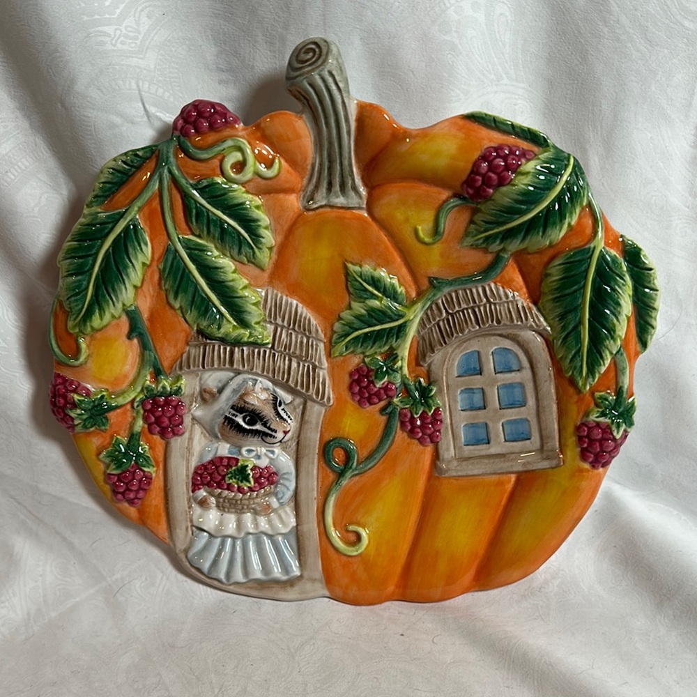 Fitz& Floyd It’s Harvest Time Plate New no box